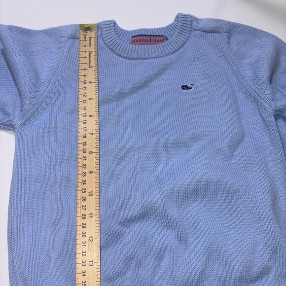 Vineyard Vines Crewneck Sweater Light Blue size 7 - Picture 3 of 5